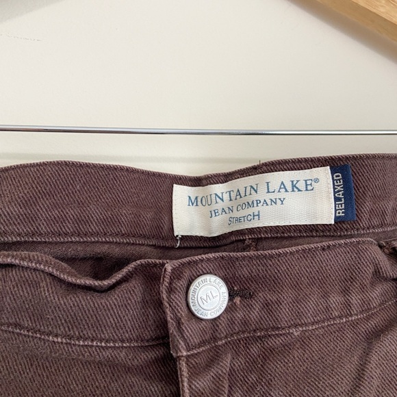 Mountain Lake Dark Brown Relaxed Flare Jeans - Picture 3 of 6